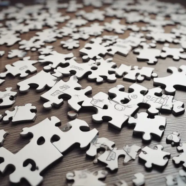 Two jigsaw puzzle pieces representing PDF (probability density) and CDF (cumulative distribution) functions, essential for understanding investment risk and reward probabilities.