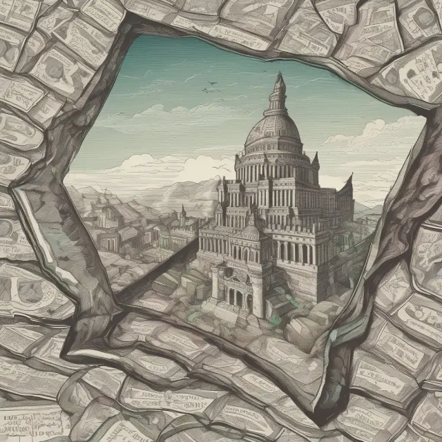 An institutional investor examining a scenic landscape of historical P/E 10 ratios, using a compass and map to navigate their portfolio