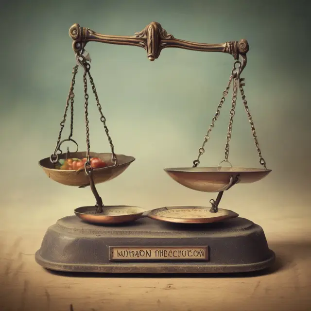 Scale illustrating survivorship bias in peer group analysis, showing unequal weights for surviving peers