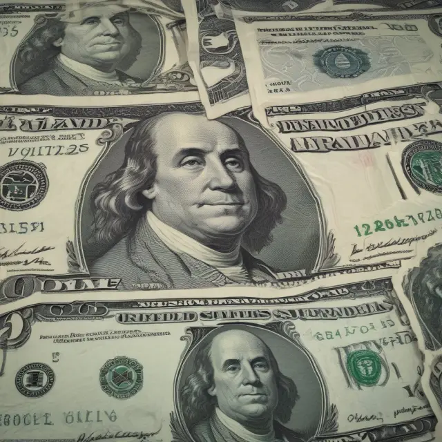 Image: A tranquil US dollar anchoring various currencies amidst the turbulent waters of global forex trading