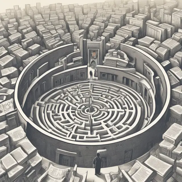 Student navigates FAFSA maze for Pell Grant eligibility, surrounded by academic books and financial records