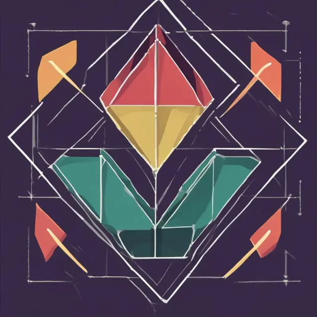 A diamond shape formed by converging trendlines encompassing a flag representing a Pennant in Technical Analysis