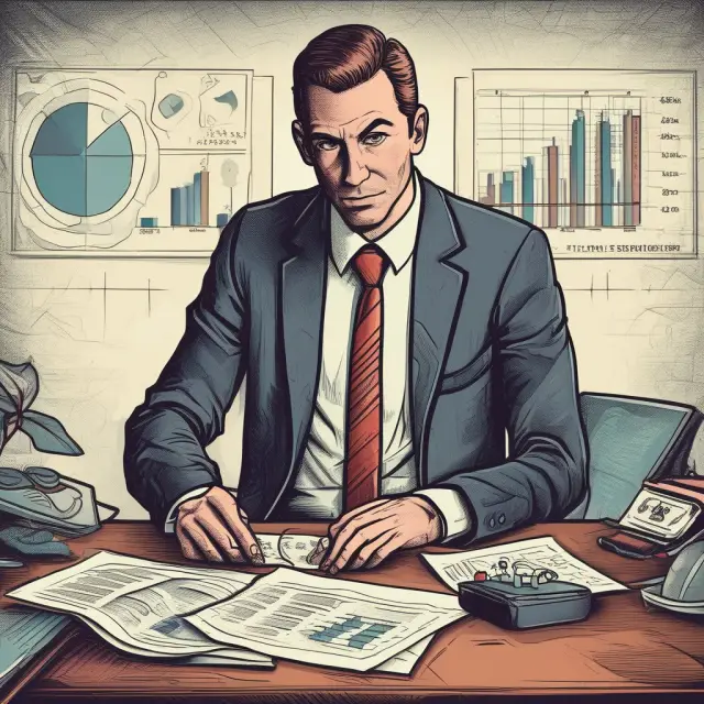 A person contemplating penny stock investment, scales in hand, assessing the balance between opportunity and risk. Background shows graphs of due diligence research and a reputable broker
