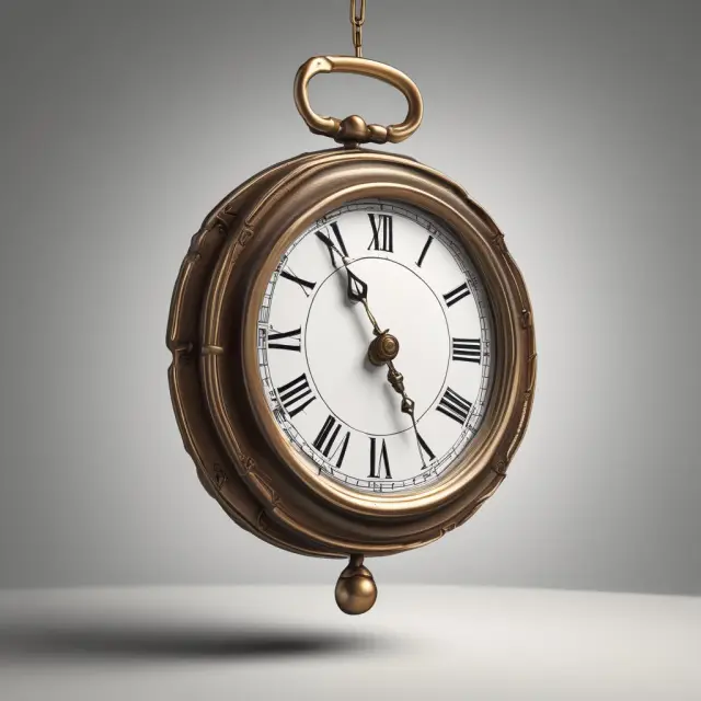 A metaphorical representation of pension plan vesting, with an ancient clock