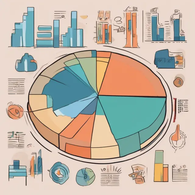 Image: Two hands with wealth signifying economic growth share a GDP pie chart and per capita income bar, emphasizing the significance of both measures in understanding overall prosperity.