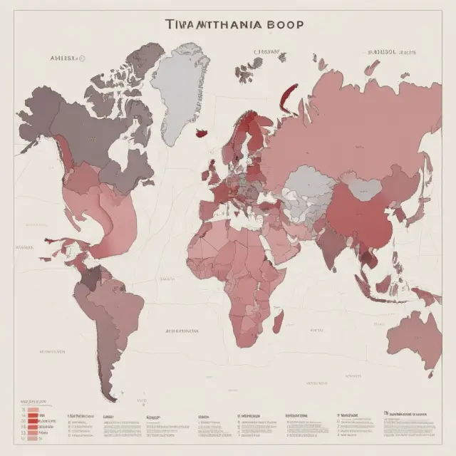 World map depicting per capita GDP as river flow, revealing economic disparities among nations