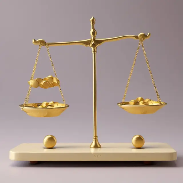 Gold coins versus people symbols on a balance scale for per capita economic analysis