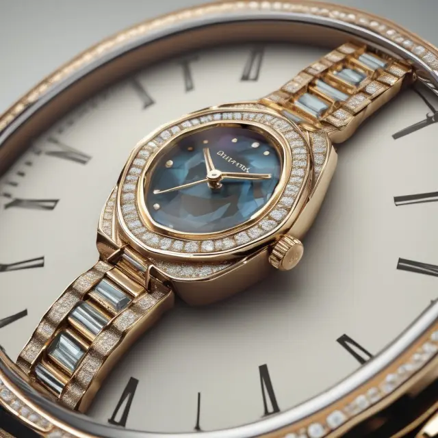 A golden luxury watch with a precious gem at its heart: An image of Perceived Value overcoming Actual Costs