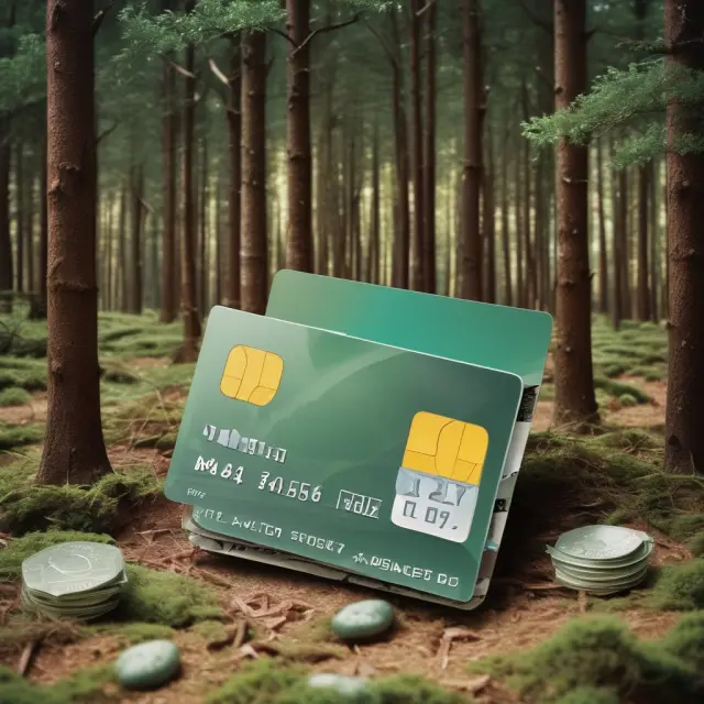 Visualizing credit card growth with daily periodic rates, showing an expanding balance within a forest of compounded interest