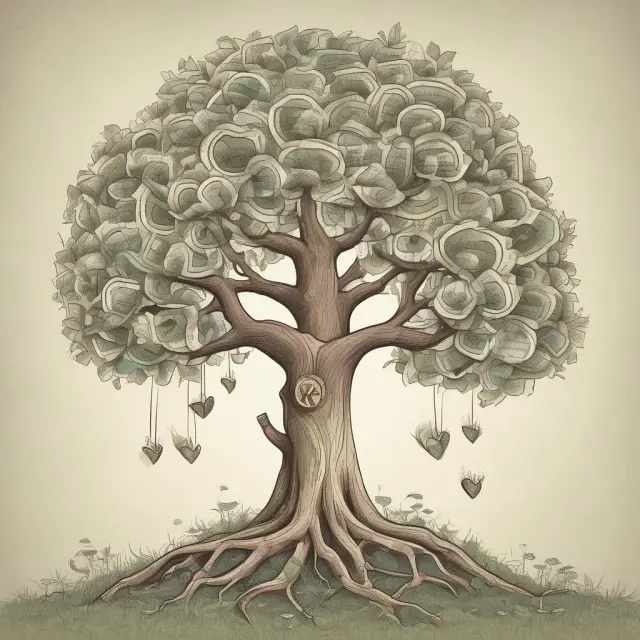 An aging term life insurance policy transforming into a flourishing, rooted tree symbolizing permanent life insurance coverage