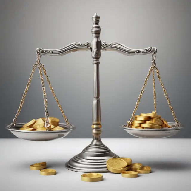 Golden coins on one side of a balance scale represent permanent life insurance