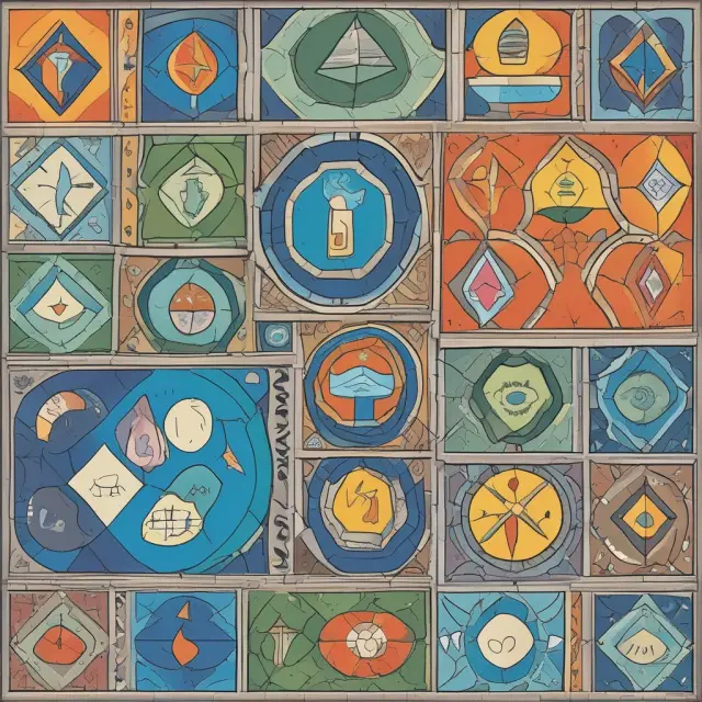 A mosaic of four elements representing different types of permanent life insurance policies: universal, whole, variable universal, and variable life.