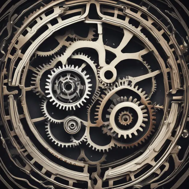 Image of two interlocking gears: one labeled 