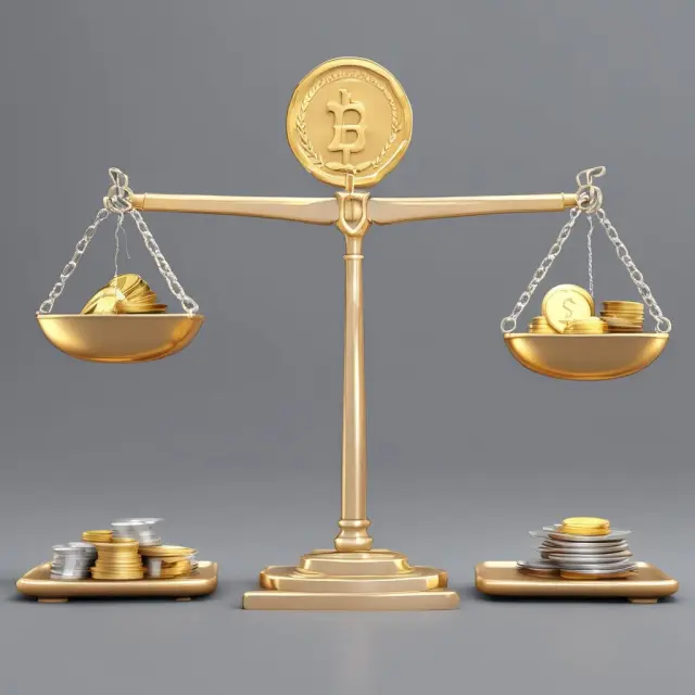 Golden scales displaying coins symbolizing advantages, while silver coins represent disadvantages in a perpetual inventory system comparison