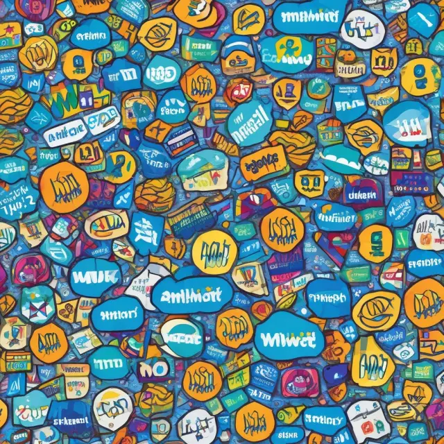 Logos of Walmart and Amazon merging to form a mosaic, representing the success and integration of perpetual inventory systems in retail and e-commerce.