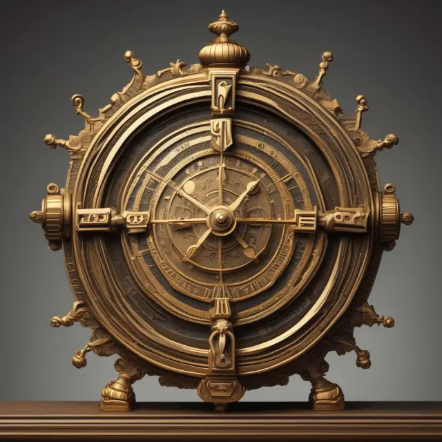 Golden clock representing perpetuity and continuous financial growth