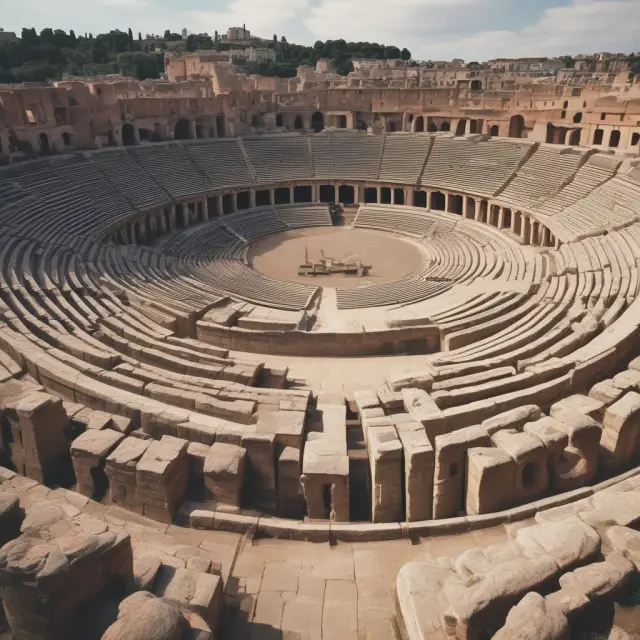 An amphitheater filled with historical financial instruments, with a spotlight on perpetuities