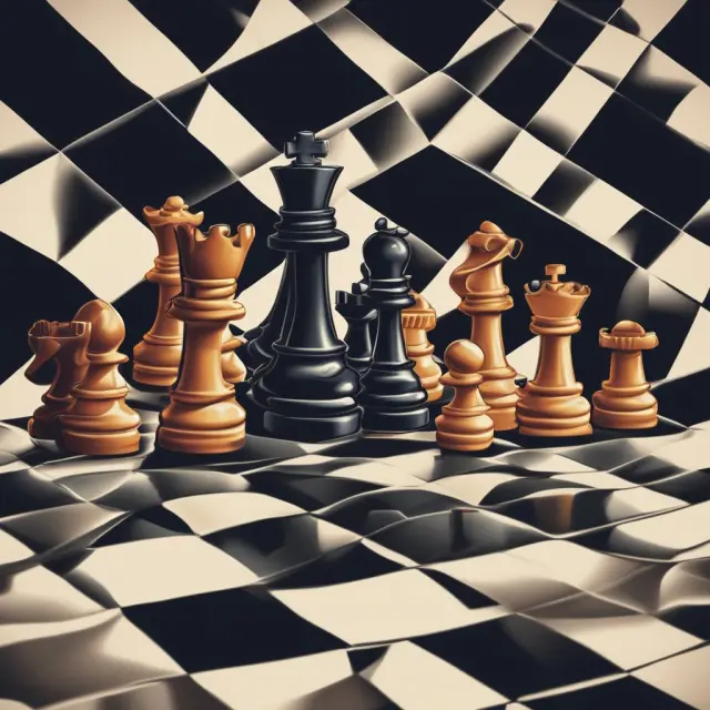A chessboard illustrating perpetuity vs. bonds, stocks, and real estate as investment options