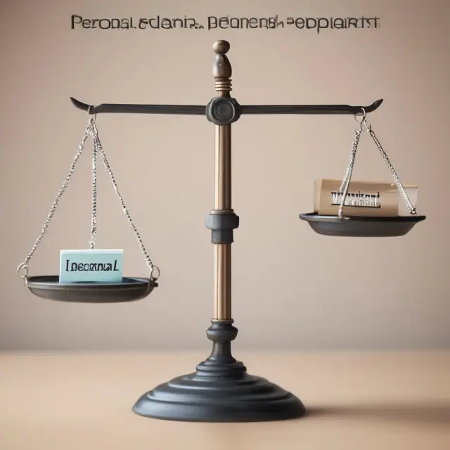 Scale illustrating Personal Financial Planner (PFP) and Personal Financial Specialist (PFS), highlighting their balance of expertise and differences in financial planning services.