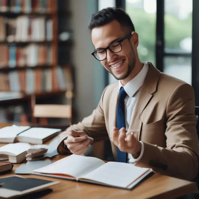 A scholar holding both a CPA certificate and a book on financial planning, symbolizing preparation for a career as a Personal Financial Specialist.
