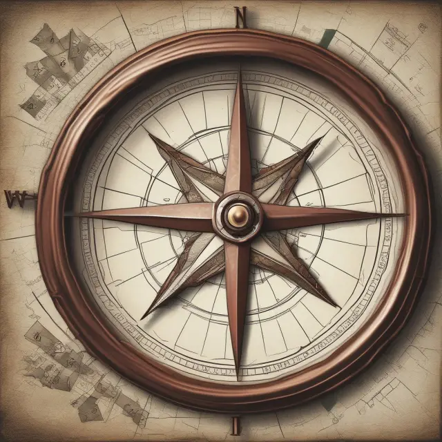A compass with a chart and money symbolizing a personal financial statement guiding someone on their financial journey.
