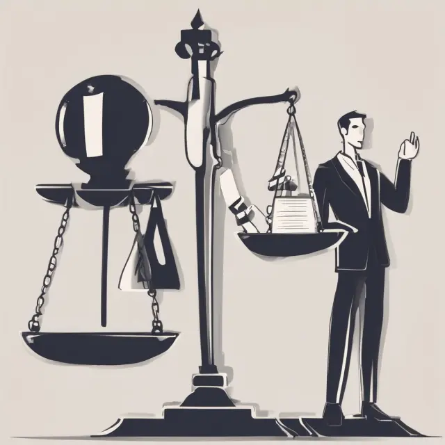 Person on a scale with business; personal guarantee contract