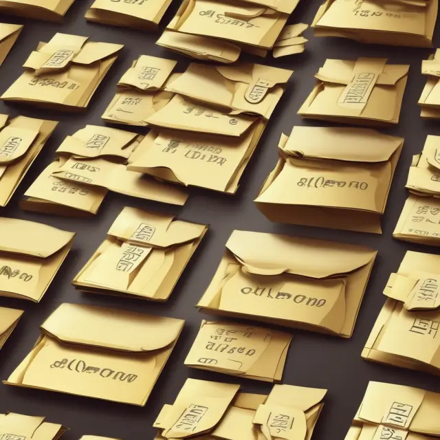 Golden envelopes symbolizing bank-issued PINs being safely handed over to account holders