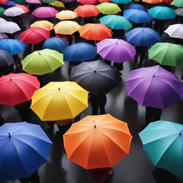 Five leading personal lines insurers (Allstate, State Farm, Progressive, Geico, and Liberty Mutual) shown as protective umbrellas offering coverage to diverse households