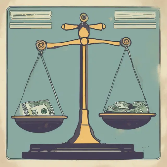 Scale with taxes and corporation profits, representing the tax advantages of a personal service corporation