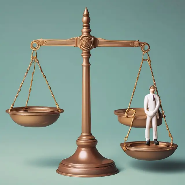 A scale balanced between a golden Personal Service Corporation (PSC) and a pile of tax advantages, representing informed decision-making for professional investors