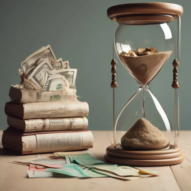 An hourglass with income streams and expenses flowing in and out, highlighting the role of disposable personal income