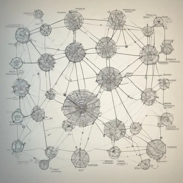 Image depicting nodes (circles) and vectors (arrows) in a PERT chart, illustrating the components of this essential project management tool