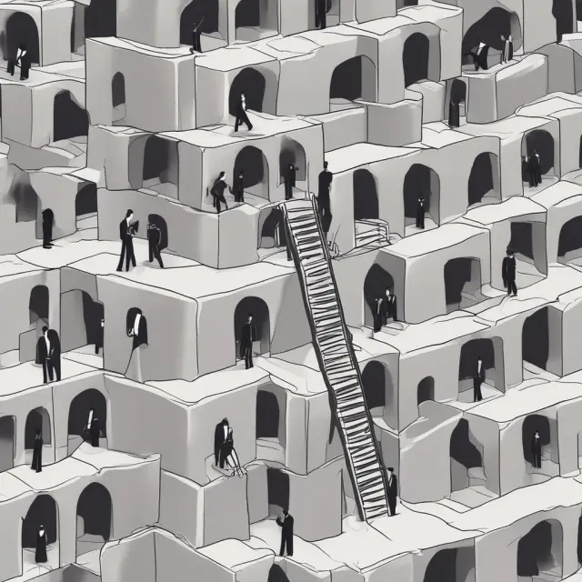 Managers incompetently climbing the corporate ladder, causing negative consequences for productivity and finances