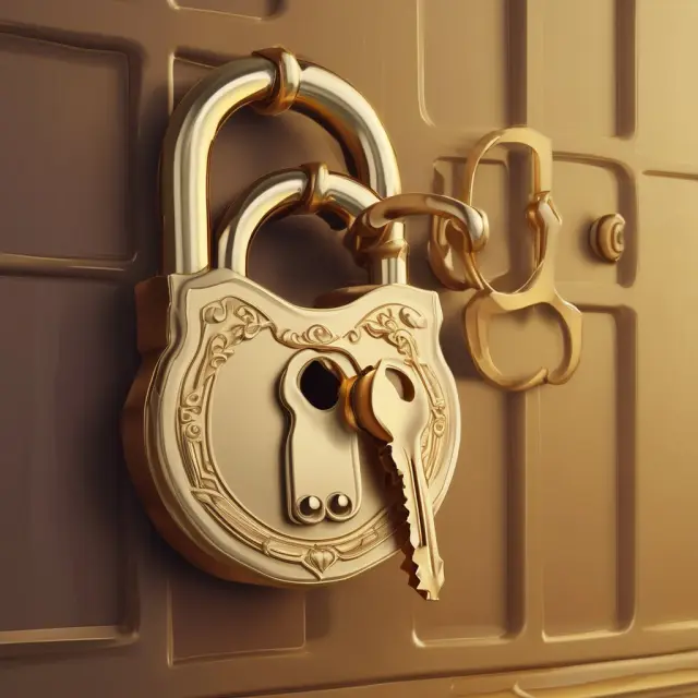 Golden key set with 