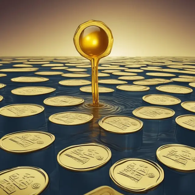 Petrodollars as golden currents representing oil revenues invested in global capital markets