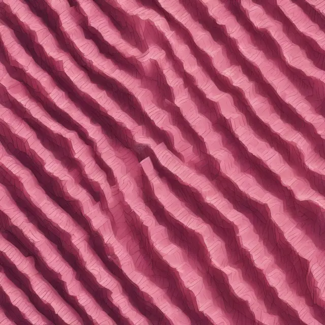 Maze of pink strings symbolizing penny stocks, illustrated as tiny paper labels on a string network, reflecting the complexity and risk of trading pink sheet securities