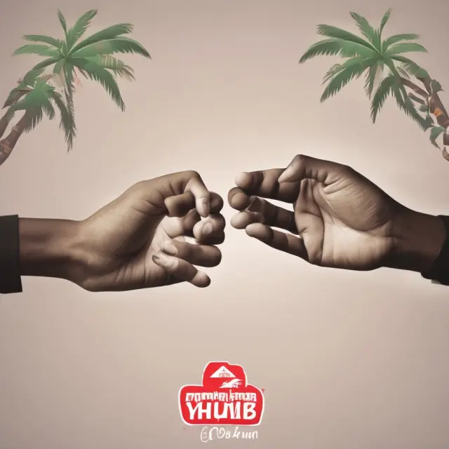 Two hands coming together to form a bridge, with the logos of Yum! Brands and GrubHub on each palm, representing effective PIPE transactions in business.