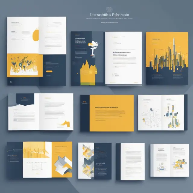 A pitchbook opens, revealing captivating data visuals and testimonials, telling the persuasive story of a firm
