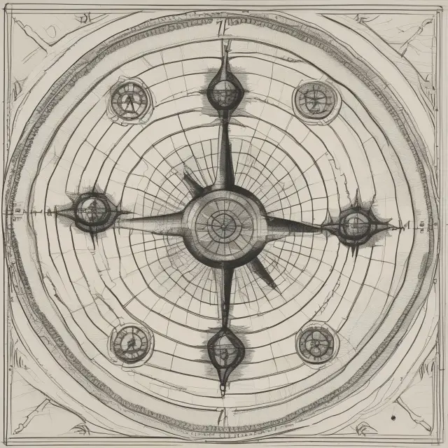 Compass with pivot points guiding traders through financial waters