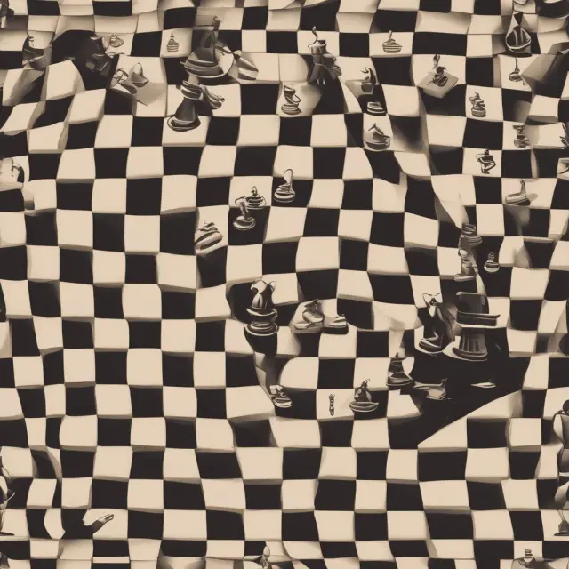 Institutional investors strategically assessing risks using plain vanilla instruments on a chessboard alongside exotic options