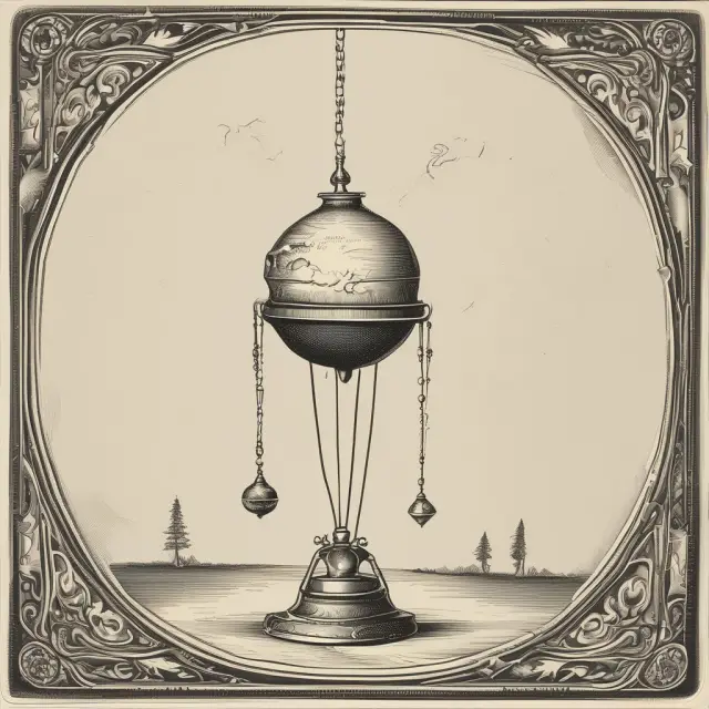A pendulum swinging between old and new fashion trends, representing the fashion industry