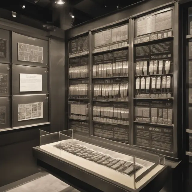 Time capsule with platinum bars and a timeline showing price trends in the precious metal market