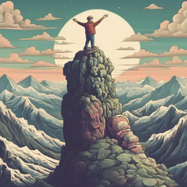 A person on a mountain of pledged assets reaches for lower interest rates