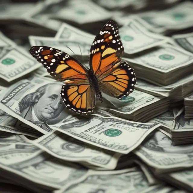 A butterfly emerging from a cocoon of cash accounts to reveal the wingspan of growth through accrual method in Butterfly Industries