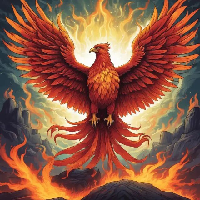 Phoenix figures, representing the Plunge Protection Team, rising from market ashes to bring stability