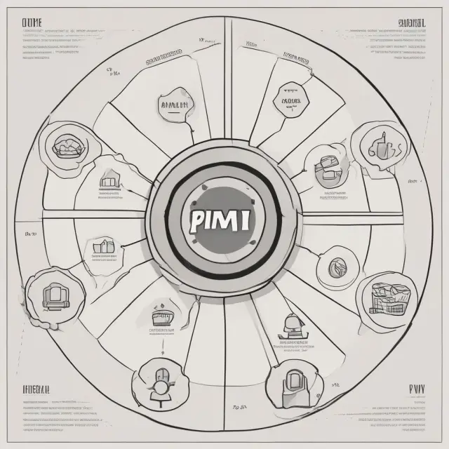 Visualization of the PMI components (new orders, inventory levels, production, supplier deliveries, and employment) represented as a wheel with each spoke symbolizing their role in the PMI