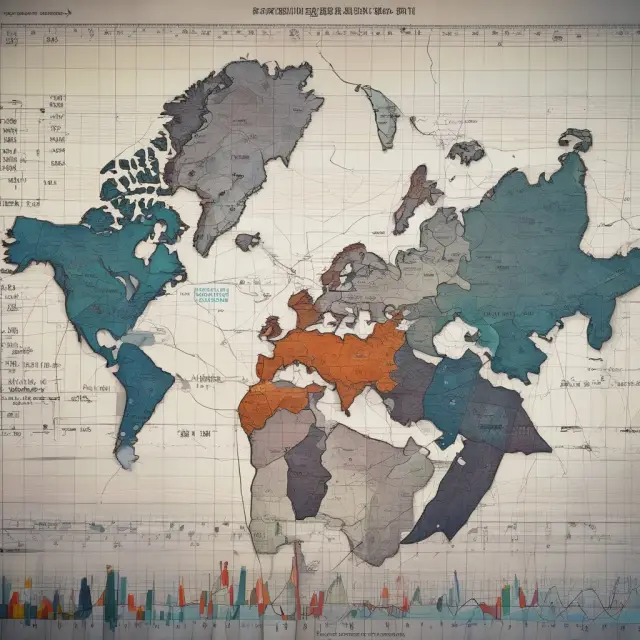Visualizing the interplay of PMI indices above and below 50 representing economic expansion and contraction