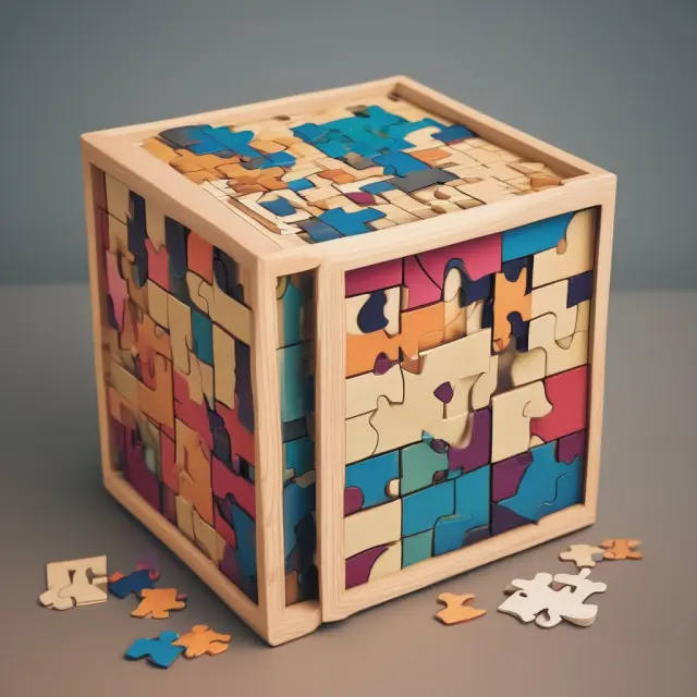 An intricate puzzle box depicting the Purchasing Managers