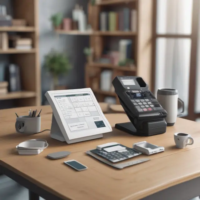 A chameleon-like POS system transforms into multiple customized designs, emphasizing business uniqueness.