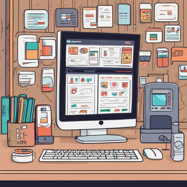 A stylized POS terminal forming a bridge between customers (represented by hands) and merchants. Symbolizing seamless transactions.